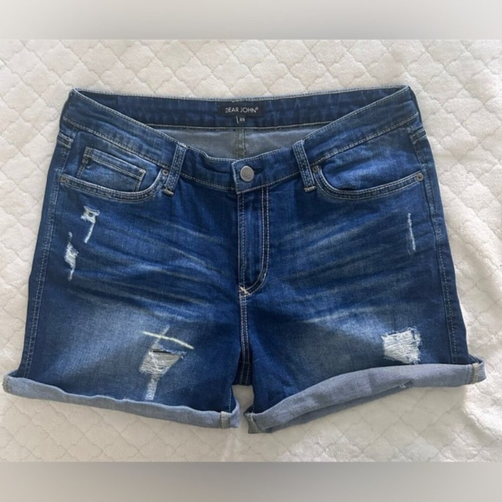 Dear John Distressed Denim Shorts Size 29
